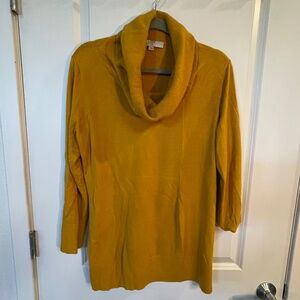 Cowel Neck Mustard Sweater